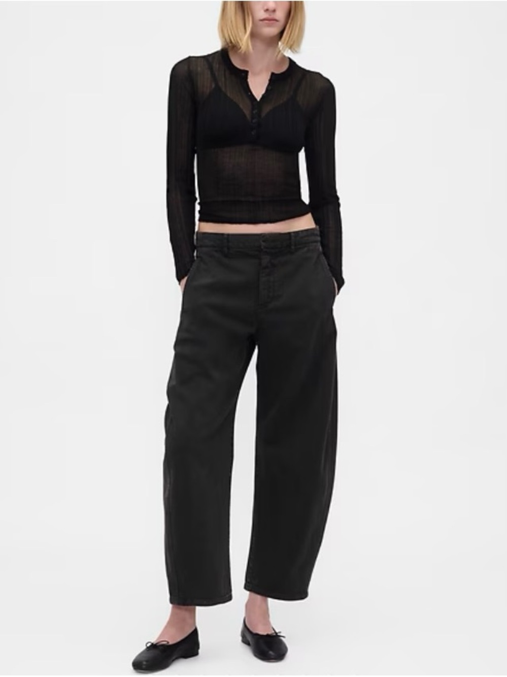 GAP Mid Rise Twill Barrel Pants BNWT